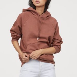 Hm Rust Brown Pullover Hoodie Size 